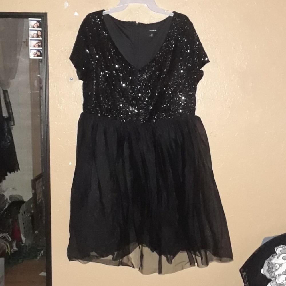 Black Sequin Cocktail Dress